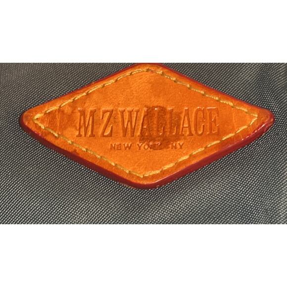 MZ Wallace Teal Nylon Drawstring Backpack Yellow Lining Leather Trim - Picture 5 of 16